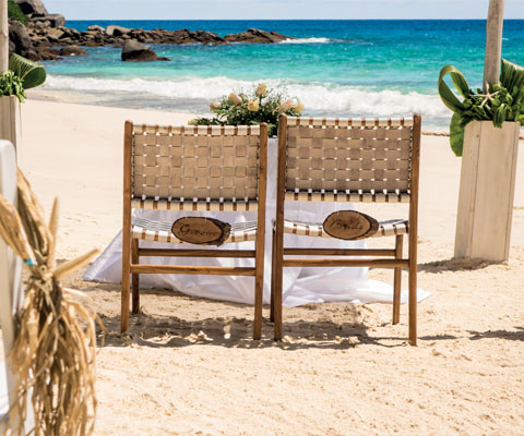 se marier sur une île